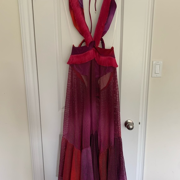 PatBo Netted Fringe Beach Dress Multi medium - Picture 3 of 5